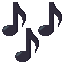 3 music notes :3-notes